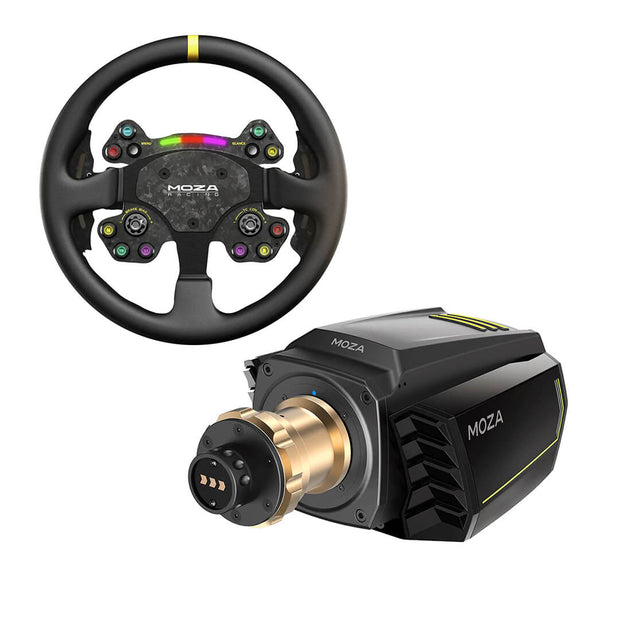 MOZA R16 Direct Drive and RS Steering Wheel Leather V2