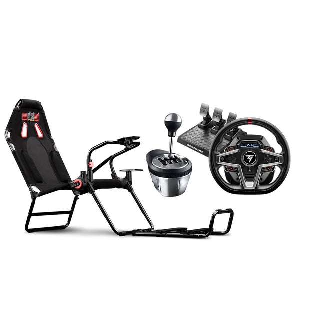 Next Level Racing GTLite Simulator Cockpit + Thrustmaster T248 for PS5 & PS4 + TH8A Shifter