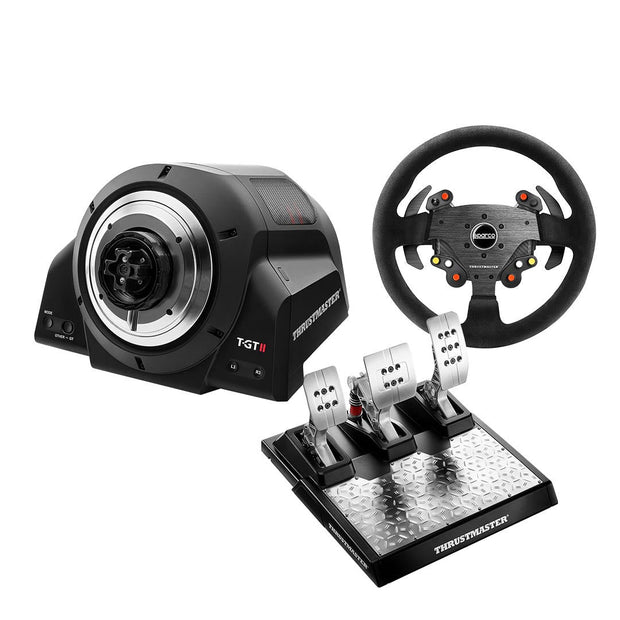 Thrustmaster TGT II  Servo + T-LCM Load Cell Pedals + Sparco R383 Rally Wheel Add-On Mod