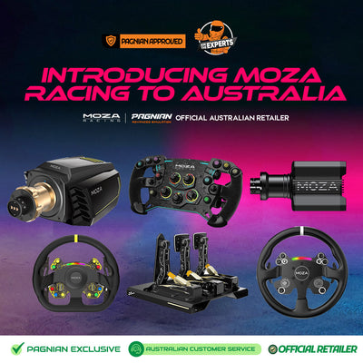 We’re excited to be introducing the Moza Racing range of products to the Australian sim racing market.