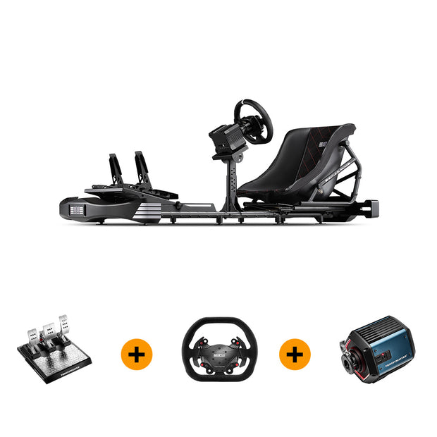 Next Level Racing Go Kart Plus + Thrustmaster T818 DD Wheel Base + T-LCM Load cell pedals + Sparco P310 Wheel Add-On