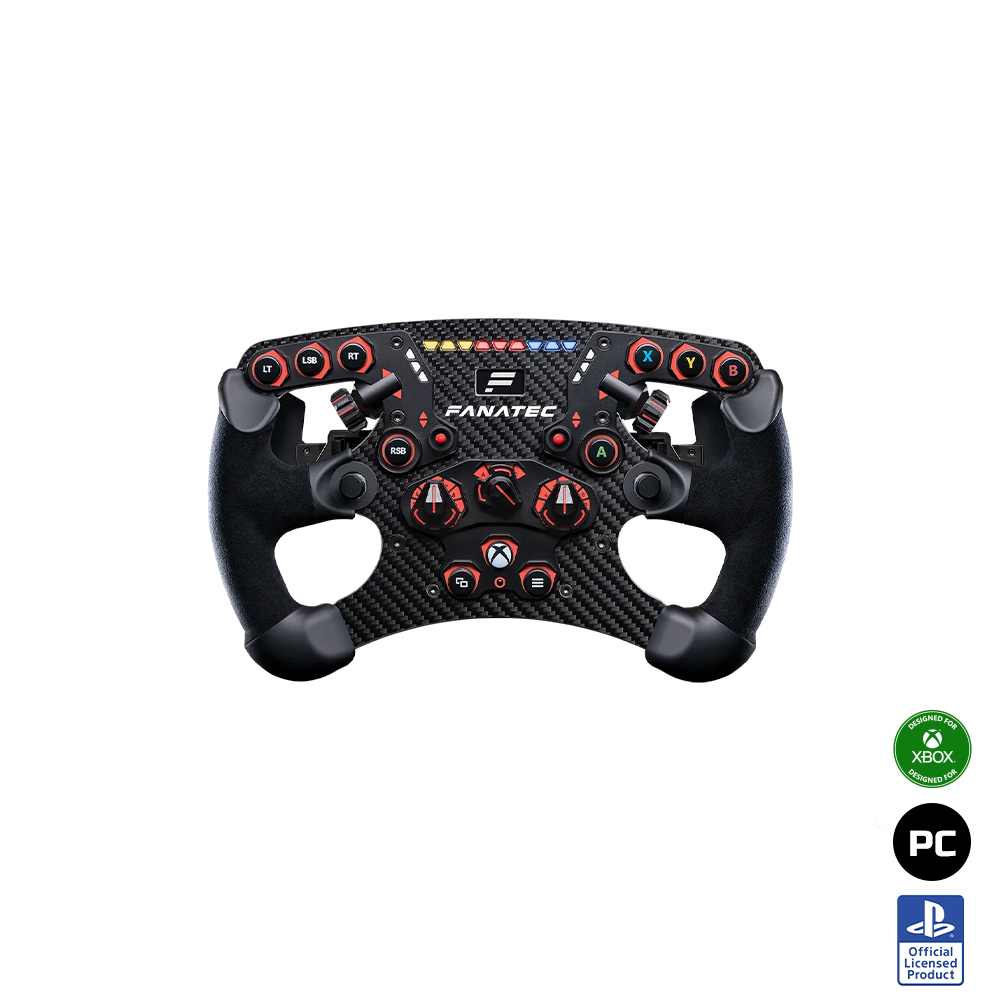 Fanatec Formula V2.5X + QR2 + APM セット Fanatec Clubsport Steering Wheel Formula V2.5x + QR2 Wheel Side