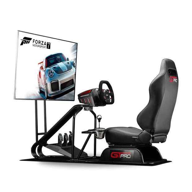 Next Level GTpro V2 Racing Simulator Cockpit Chair +  GTPro Monitor Stand – Single Screen