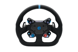 Cube Controls - GT PRO V2 – Reparto Corse Perforated leather 2 paddles - Black - Pagnian Advanced Simulation