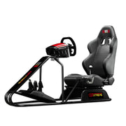 Next Level GTxtreme V2 Racing Simulator Cockpit Chair + GTxtreme V2 Monitor Stand – Single Screen