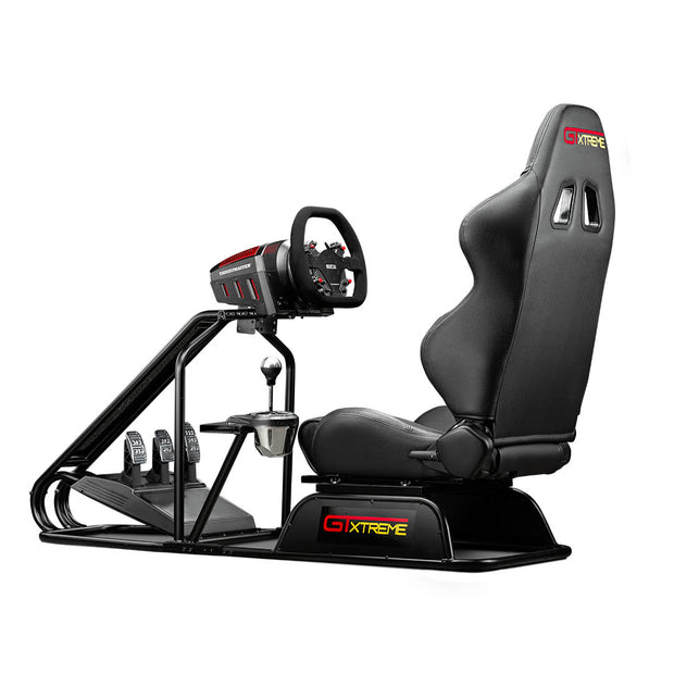 Next Level GTxtreme V2 Racing Simulator Cockpit Chair + GTxtreme V2 Monitor Stand – Single Screen