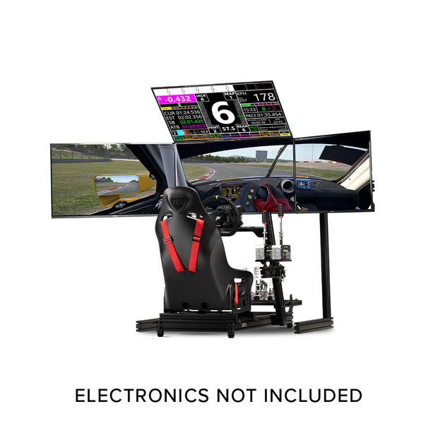 Next level Racing Elite Free Standing Quad Monitor Stand- Black Edition