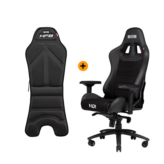 Next Level Racing HF8 Haptic Feedback Gaming Pad + Next Level Racing Pro Leather & Suede Gaming Chair