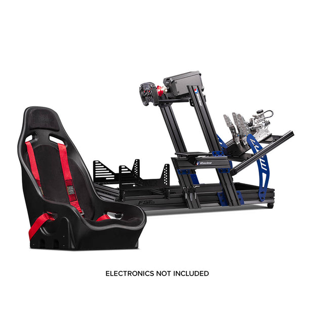 Next Level Racing F-GT Elite Formula and GT Aluminium Profile Simulator Cockpit iRacing Edition + ES1 Seat Add on