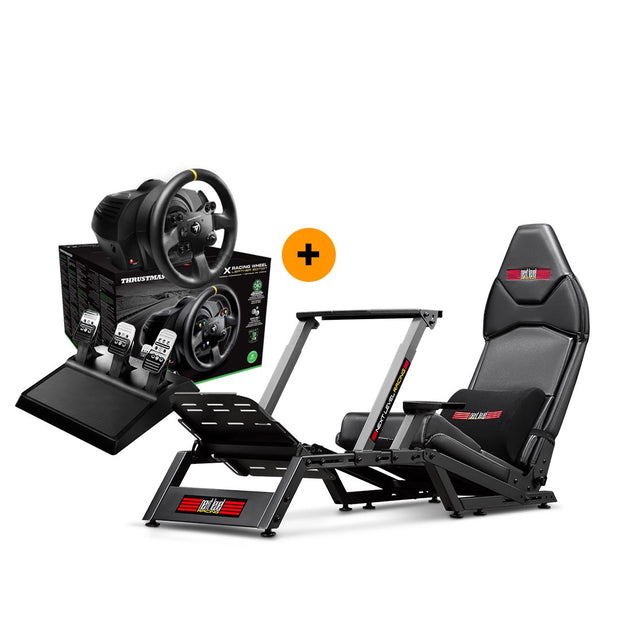 Next Level Racing F-GT Formula & GT Simulator Cockpit + Thrustmaster TX Racing Wheel Leather Edition